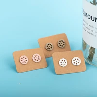plant series lotus root ceramic earrings fashion gift ear studs jewelry wholesale for women girl ly206