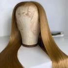 Средняя часть 12 дюймов 180 плотность синий короткий боб прямой синтетический кружевной фронтальный парик для женщин с детскими волосами парик из термостойкого волокна