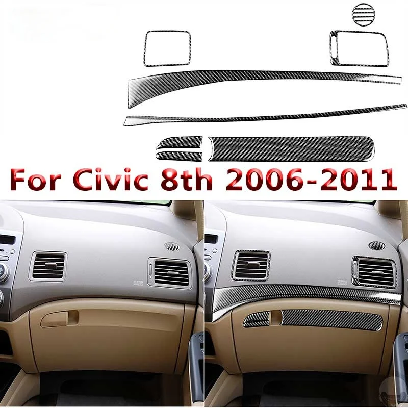 

8 шт., автомобильные наклейки для перчаток Honda Civic 8 поколения 2006-2011