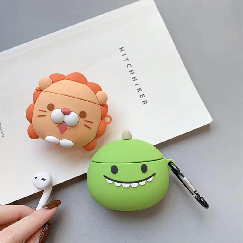 3D милый мультфильм силиконовый для Airpods чехол для Apple Airpods Bluetooth наушники чехол для Airpods 2 защитный чехол coque fundas