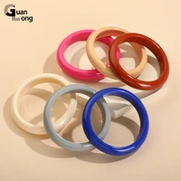 gonglong colorful trend vintage bangle bracelets minimalist resin acrylic elegant cuff bracelet for women girls fashion jewelry
