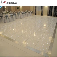 2ft*2ft Stage Color Changing Floor White/Black Led Starlit Dance Floor Led Dancing Tiles Panels For Romantic Wedding