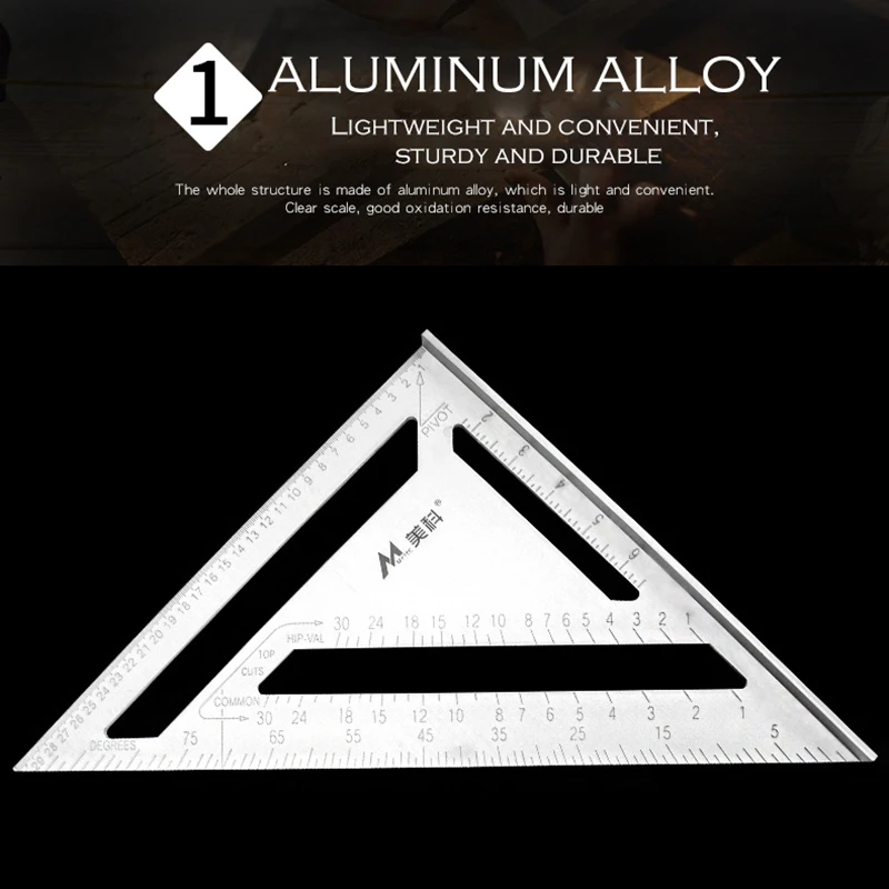 Метрический треугольный транспортир из алюминиевого сплава измерительная