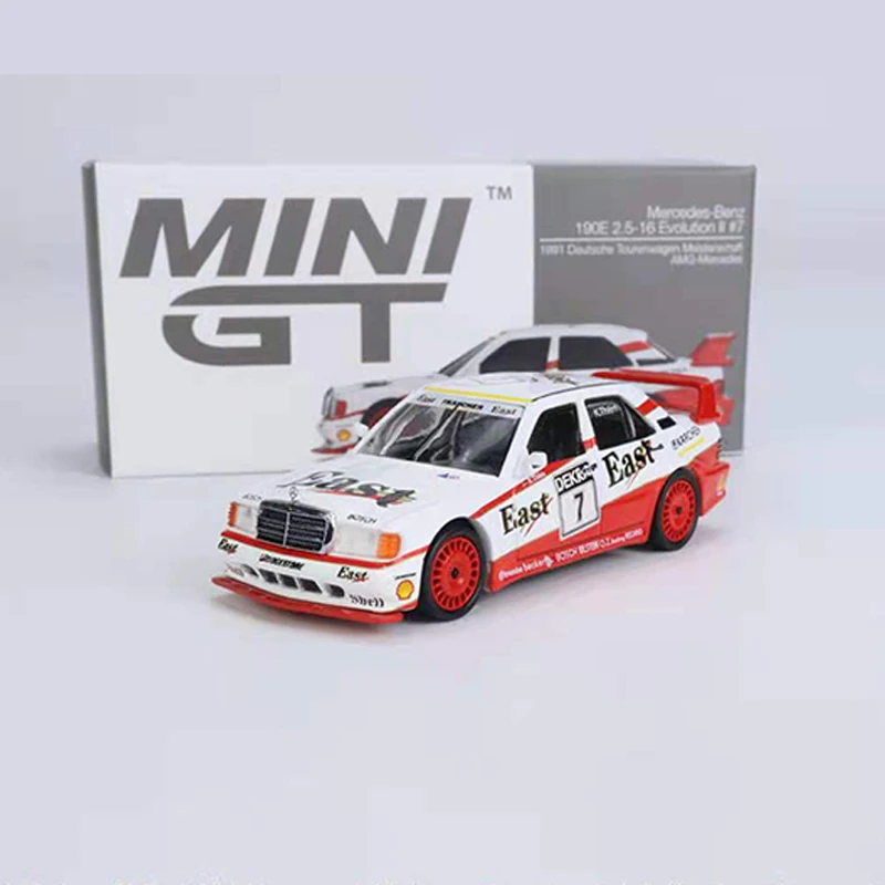 

Мини GT 1/64 Mercedes-Benz 190E № 7 модель автомобиля из сплава литье под давлением демонстрация автомобилей коллекционные подарки металлический
