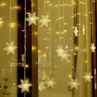 Светильник да-занавес в виде снежинок, украшения для новогодней елки, Рождественское украшение для дома, Рождественский Декор, новый год 2022, Рождество 2021