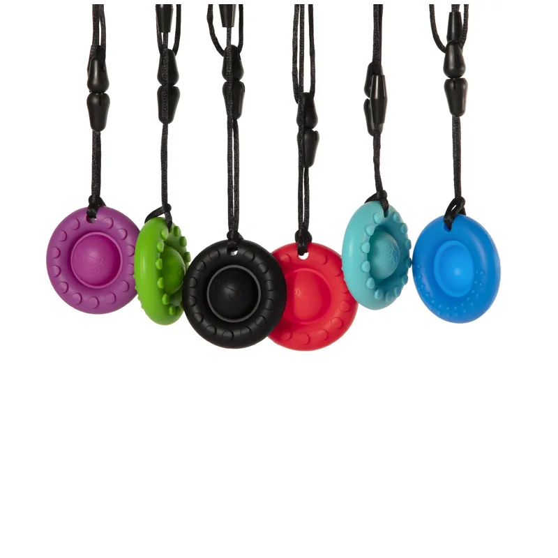 Colgante de descompresi&oacute;n sensorial para beb&eacute;, mordedor de silicona adecuado para el autismo, mascarilla con burbujas para el cuidado de la m&uacute;sica del beb&eacute;, cuentas libres de BPA-0