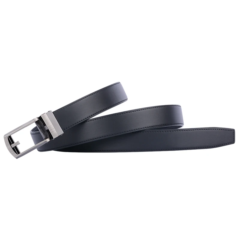 Black Men Belts Metal Automatic Buckle Brand High Quality Leather Belts for Men Famous Brand Luxury Work Business Strap