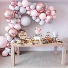 Воздушные шары макарон, розовые, розовые, арочный комплект, розовые, латексные шарики, конфетти, шары, гирлянда, свадьба, день рождения, Декор, товары для детского душа
