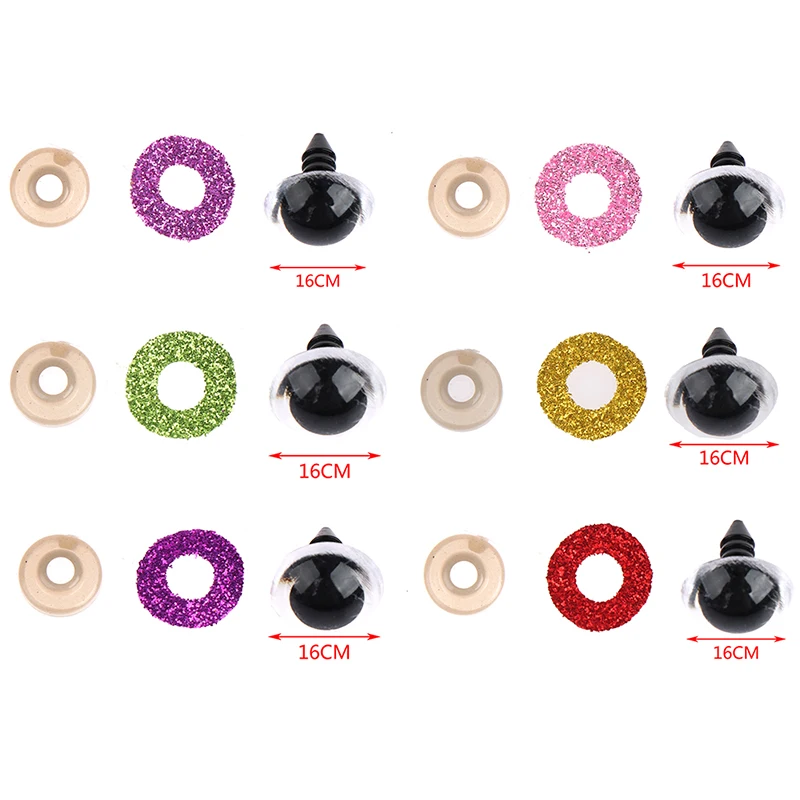 

10Pcs 16mm Shinning Plastic Doll Eyes Craft Eyes DIY For Plush Bear Stuffed Toys Round Safety Eyes new