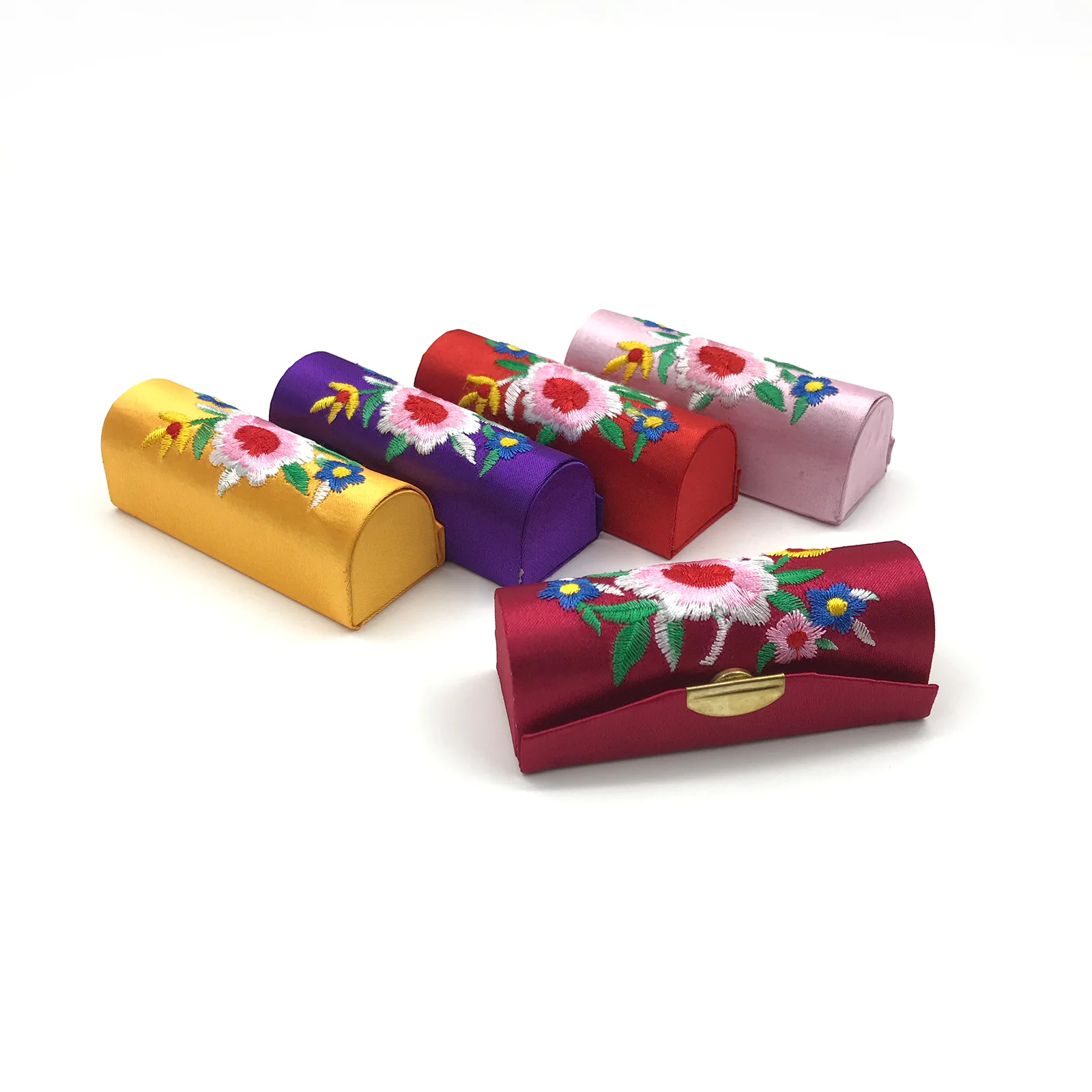 Чехол для губной помады в китайском стиле с вышивкой атласная коробка хранения