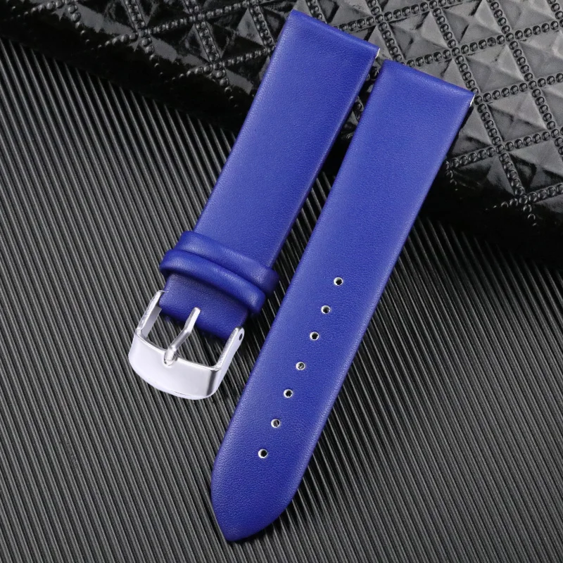 Soft Watch strap 8mm 10mm 12mm 14mm 16mm 18mm 20mm 22mm 24mm Men leather Women Watch band Part Purple Green Blue