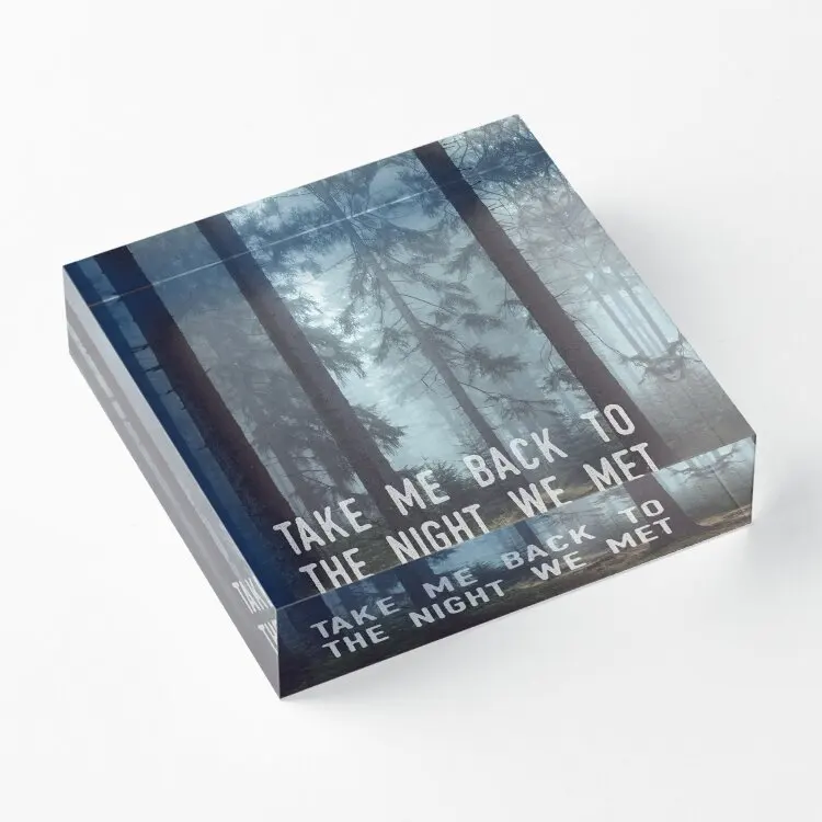 

The Night We Met Acrylic Block модная прозрачная обработанная доска, симпатичная декоративная подкладка, печать, штамповка, фотографии в спальне