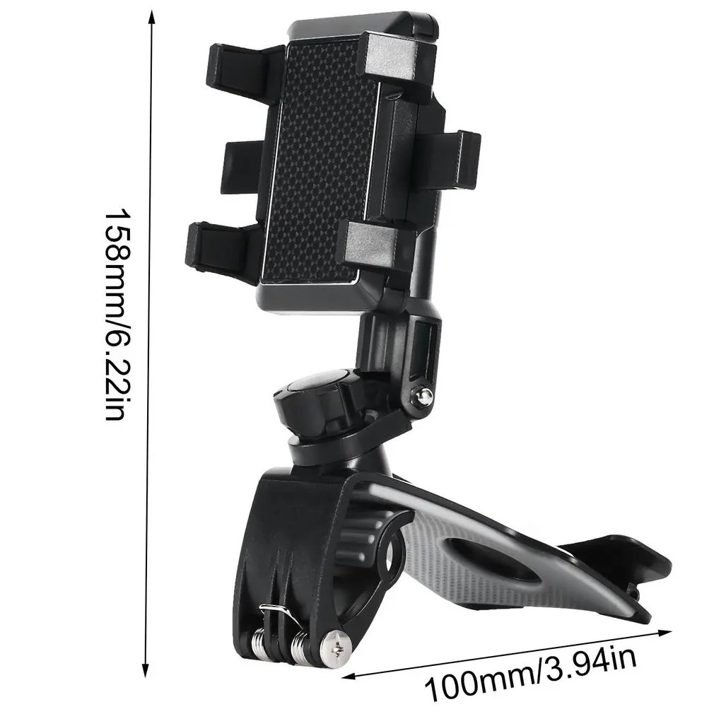

Car Multifunctional Mobile Phone Bracket 360 Degree Sun Visor Mirror Dashboard Mount GPS Stand Phone Holder Parking Card