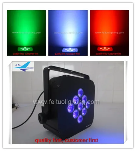 H-12pcs оптовая цена 9x18 Вт диджейские светодиодные плоские par RGBAWUV + розовый 7в1 dmx