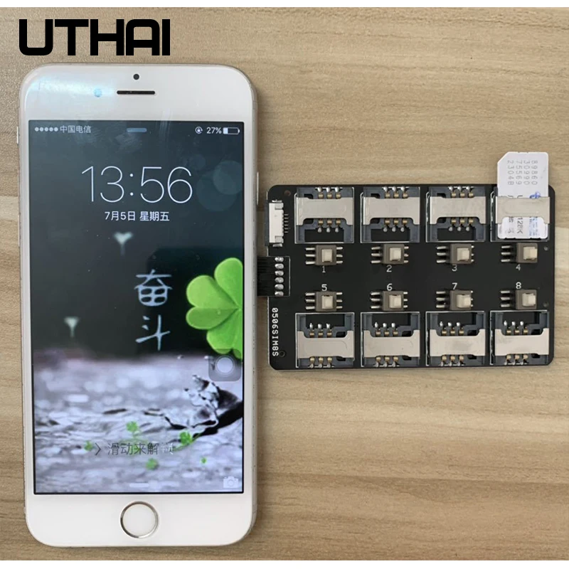 Утхай T13 12-карты слот sim-карты адаптер мульти устройства для считывания SIM карт для iPhone Android Mini SIM нано sim-картой бесплатное перезапуска коммутатор