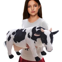 real life plush lifelike cow toys holstein calf stuffed 70cm giant black white simulation corinna kid farm animal collection toy