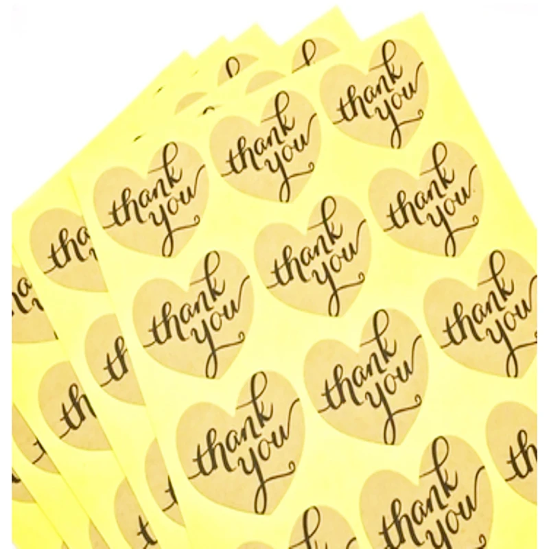 120pcs thank you stickers Packaging Sticker DIY Hand Gift Bag Sealing Kawaii Baking Decoration seal labels | Дом и сад