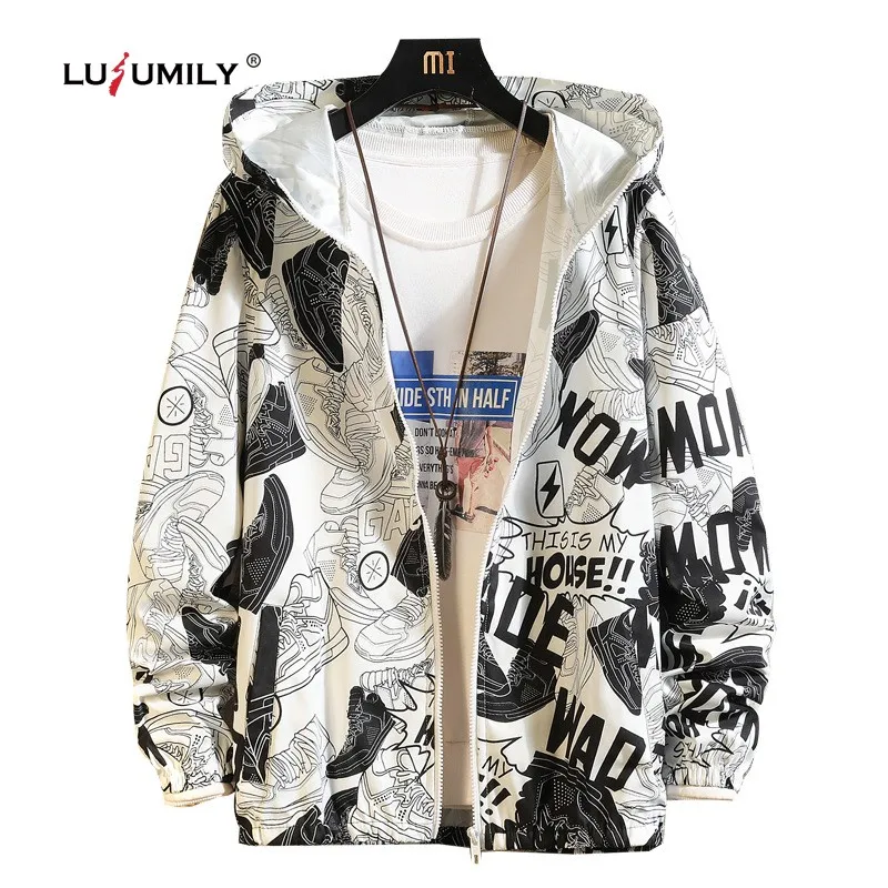 

Lusumily Женская ветровка летняя Свободная куртка Солнцезащитная одежда женское Тонкое Пальто Блузка Спортивная одежда для девочек повседнев...