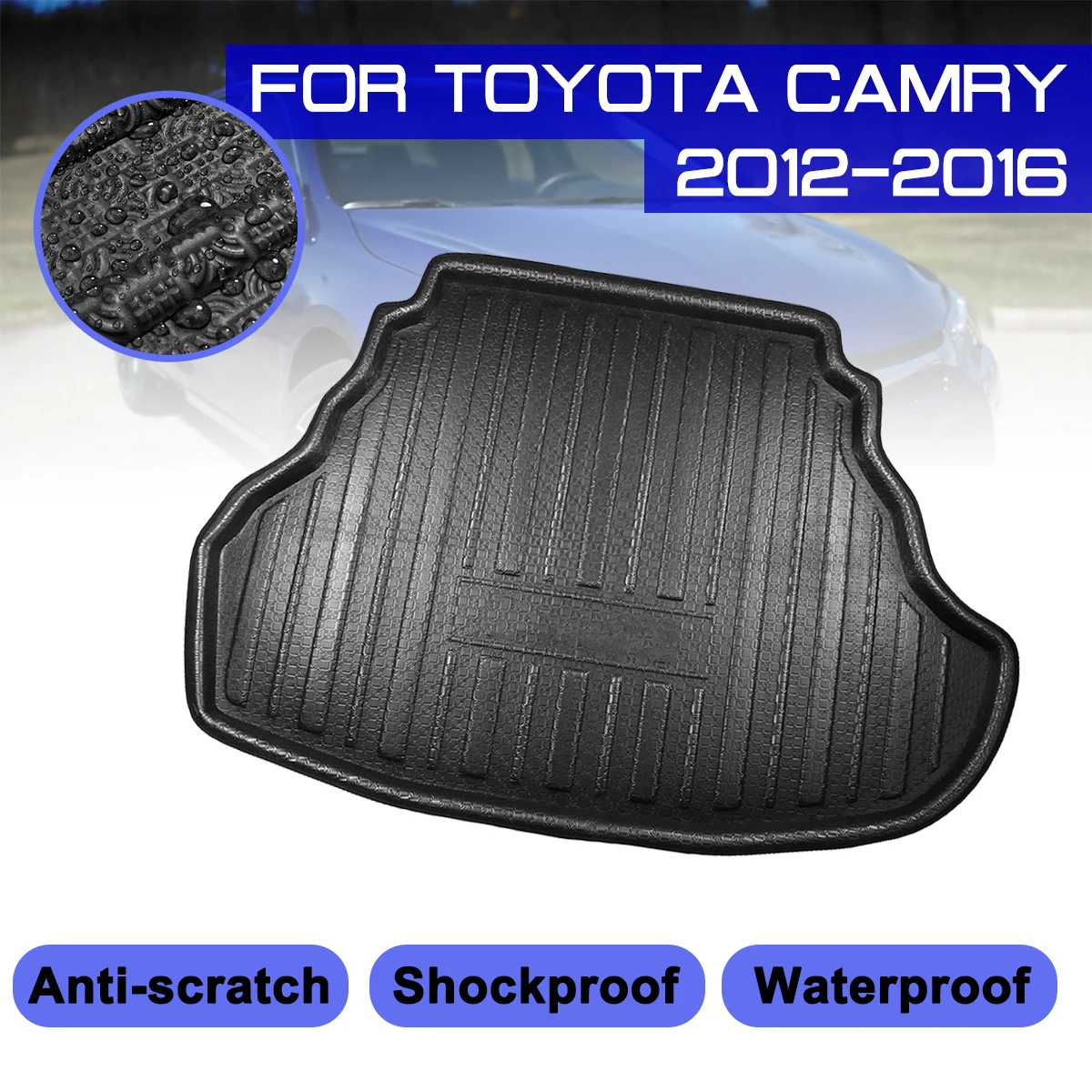 

Car Floor Mat Carpet Rear Trunk Anti-mud Cover For Toyota Camry 2012 2013 2014 2015 2016