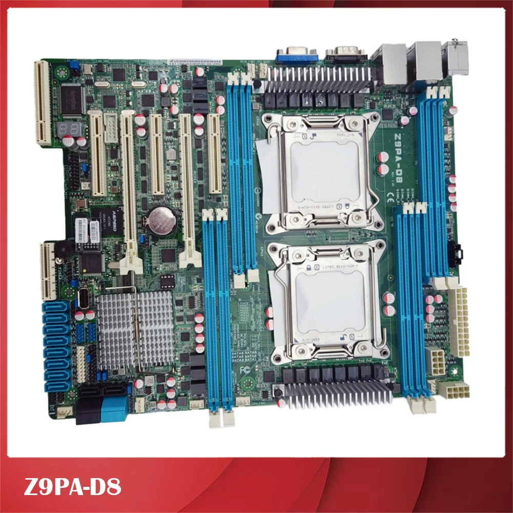 Original Server Two-Way Motherboard For ASUS Z9PA-D8 C602 Socket LGA 2011 DDR3 X79 X79M Good Quality