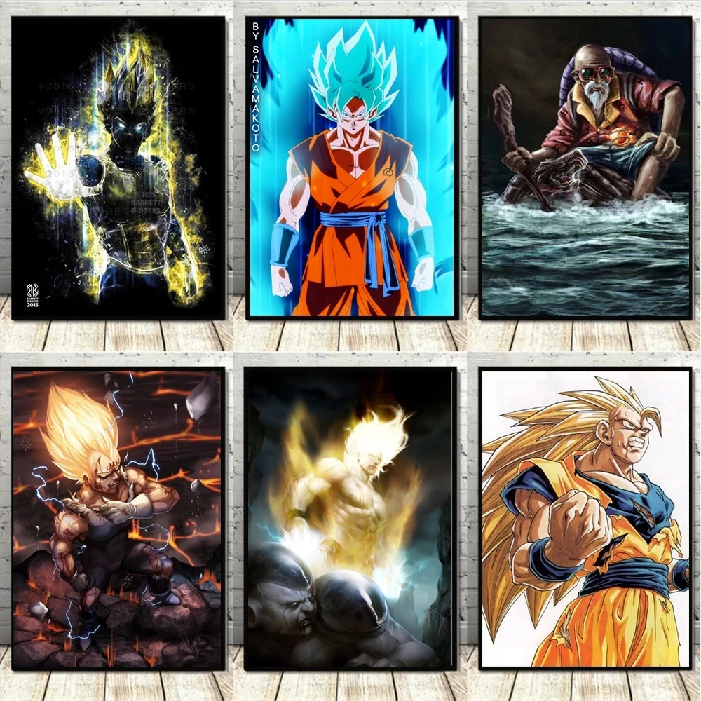 

Anime Modular Dragon Ball Pictures Home Decor Wall Artwork Turtle Fairy Canvas Prints GoKu Painting For Bedroom Poster No Frame