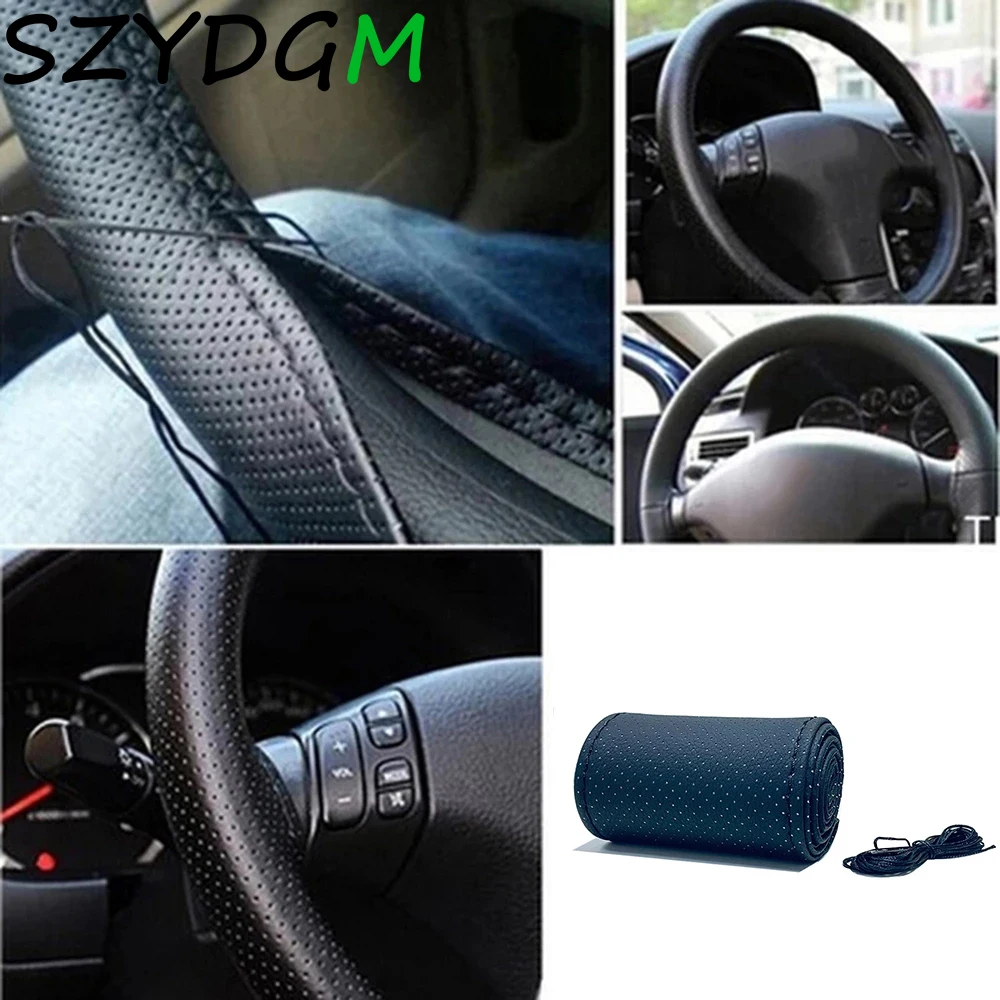 

Оплетка на руль автомобиля, мягкая текстура, с иголками, искусственная кожа