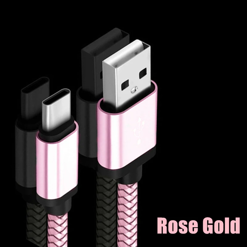 Usb type C кабель для быстрой зарядки для Xiao mi 9 9t 8 7 mi a1 a2 a3 Realme Q X x2 pro 0,25 M/1 M/2 M розовое зарядное устройство для samsung S9 S8 - Цвет: Розовый