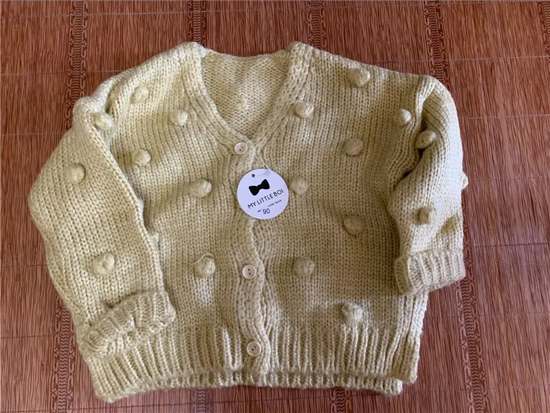 size-24m Кардиган для маленьких девочек; вязаные свитера с милым сердечком для малышей; Верхняя одежда; Детские свитера с круглым вырезом для девочек - Цвет: size-24m