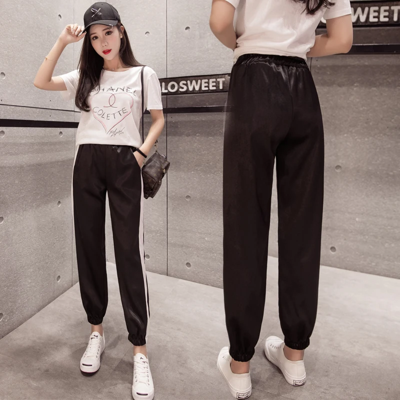 Женские брюки весна-лето 2020 модные женские повседневные свободные однотонные