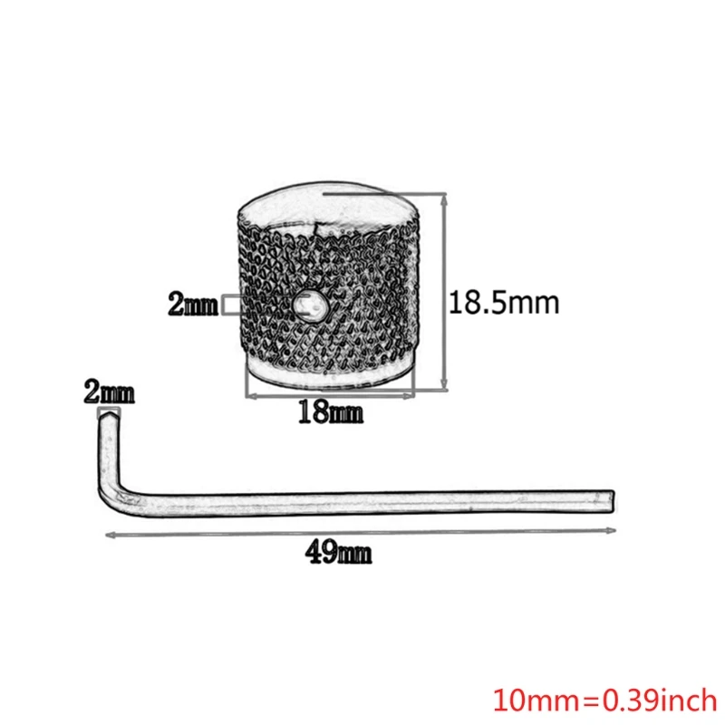 

4pcs Metal Control Knobs for Electric Guitar Bass Musical Instruments Parts M24 21 Dropshipping