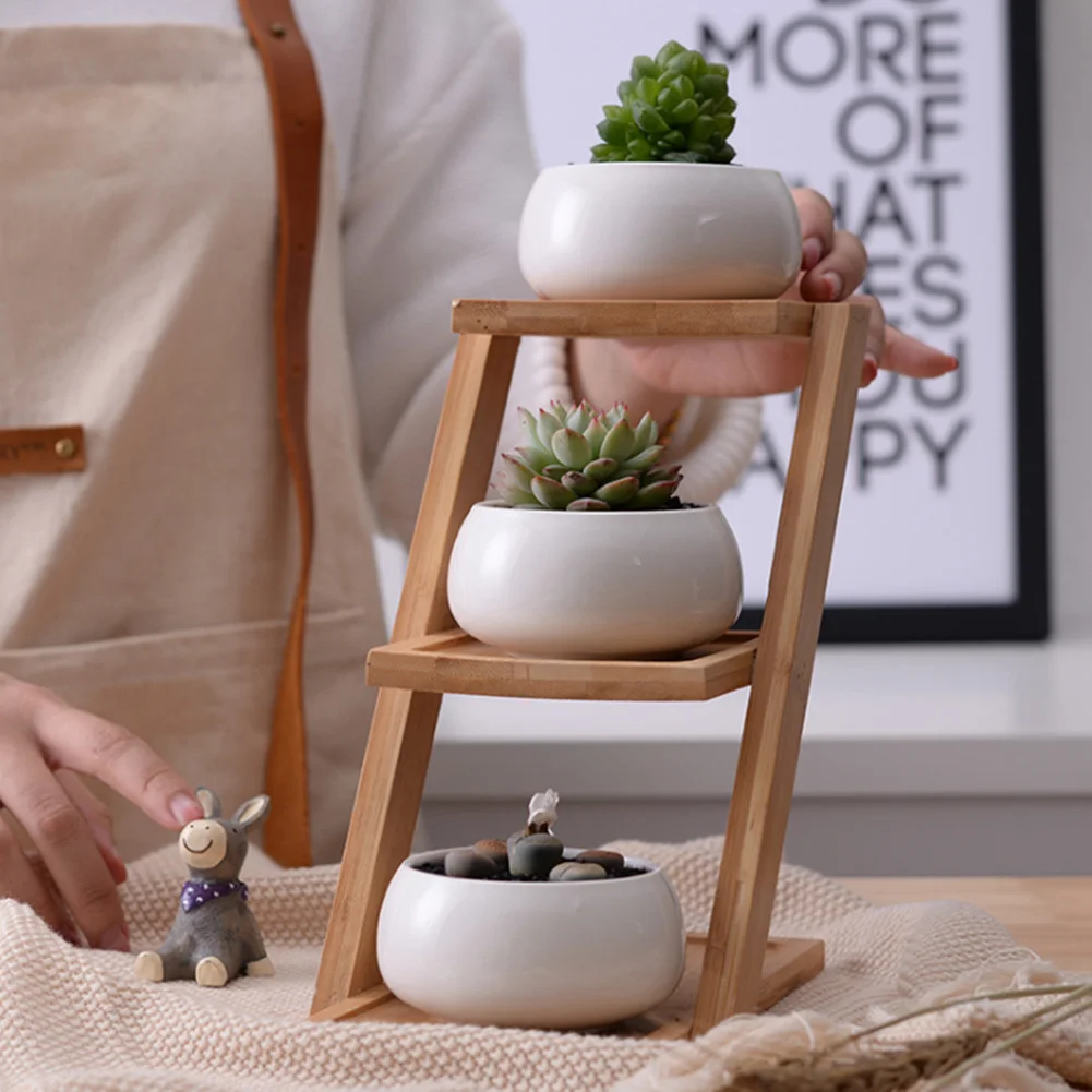 Полка для кактуса Простой декоративный набор горшков спальни контейнер цветов с