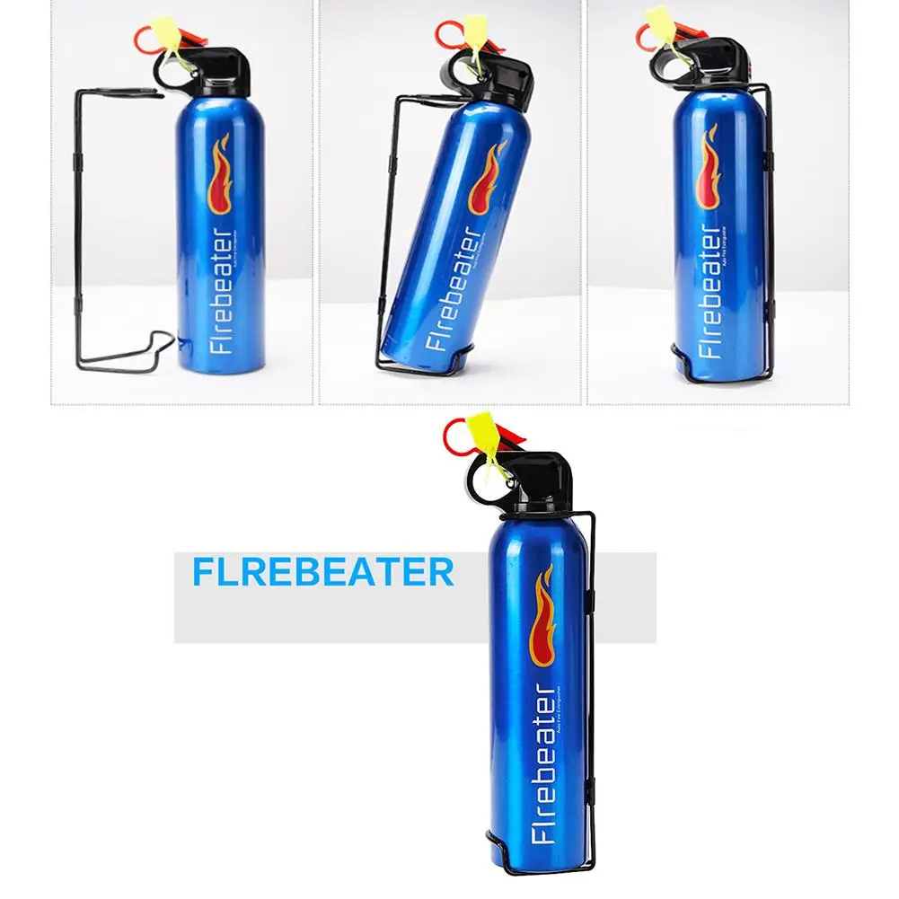 

Black Mini Portable Car Fire Extinguisher With Hook Dry Chemical Fire Extinguisher Safety Flame Fighter For Home Office Car