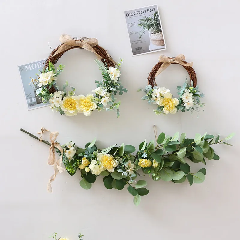 

Искусственный цветок ins, декоративный венок, трехмерное настенное украшение для дома и магазина