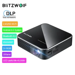 Blitzwolf mini projector home theater dlp technology android 9. 0 2+16gb wireless phone mirroring projectors support 1080p hd 4k 1 Item image