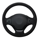 Чехол рулевого колеса автомобиля ручной работы черная замша из натуральной кожи для BMW F30 F31 F34 F20 F21 F22 F23