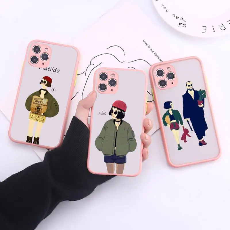 

Leon And Matilda Phone Case Transparent Matte For IPhone 7 8 11 12 S Mini Pro X XS XR MAX Plus Cover Shell