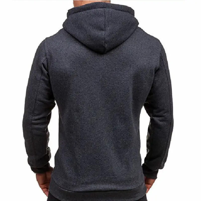 

Harajuku 2020 Men Cotton Hoodies Casual Sweatshirt Half Dome Full Zip Hooded Sweatshirt Autumn Winter Hoodies Men Clothing