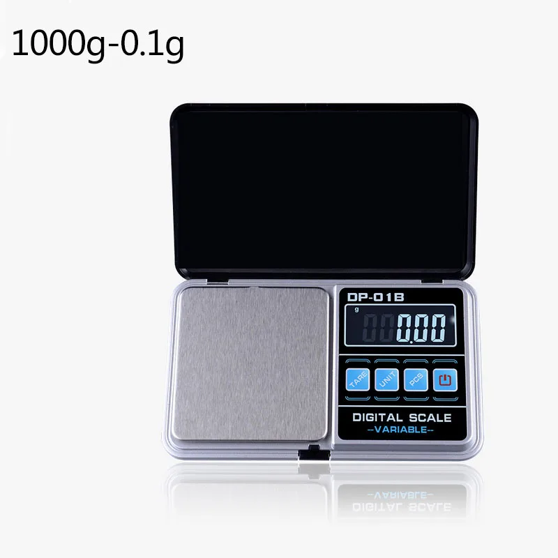 1000g-0.1g 100/200/300/500/1000g 0,01/0,1 г электронные кухонные весы Многофункциональный высокой точности мини весы для драгоценных камней, выполненные из Подсветка грамм весы - Цвет: 1000g-0.1g