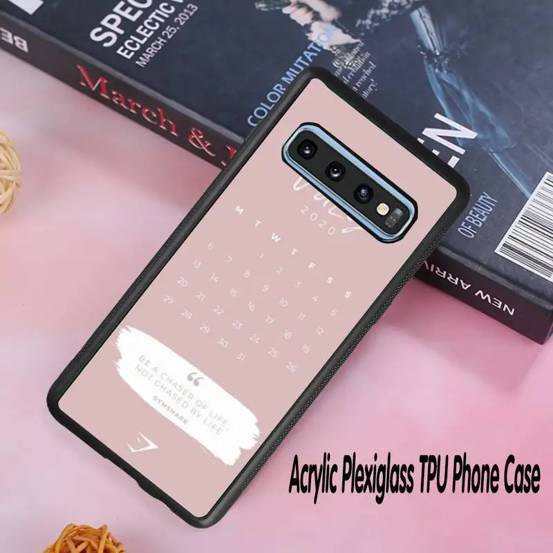 

Year month Phone Case Acrylic Plexiglass TPU For Samsung Galaxy S8 S7 S9 S10 s10e S20 PLUS ULTRA S6edge