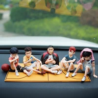 9cm pvc japanese anime five basketball master dolls car ornaments characters car interior decoration model desktop player doll