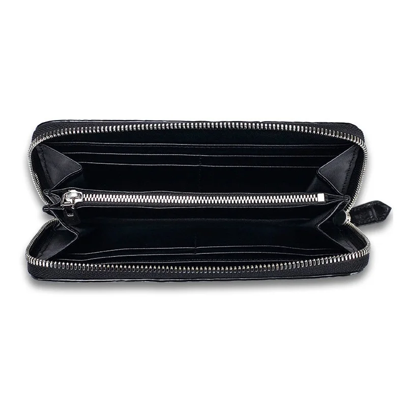 

New Wallet Crocodile True Skin Purse Men Billetera Hombre Portefeuille Homme Purses And Carry Bolsa Luxe Bag Carteira Masculina
