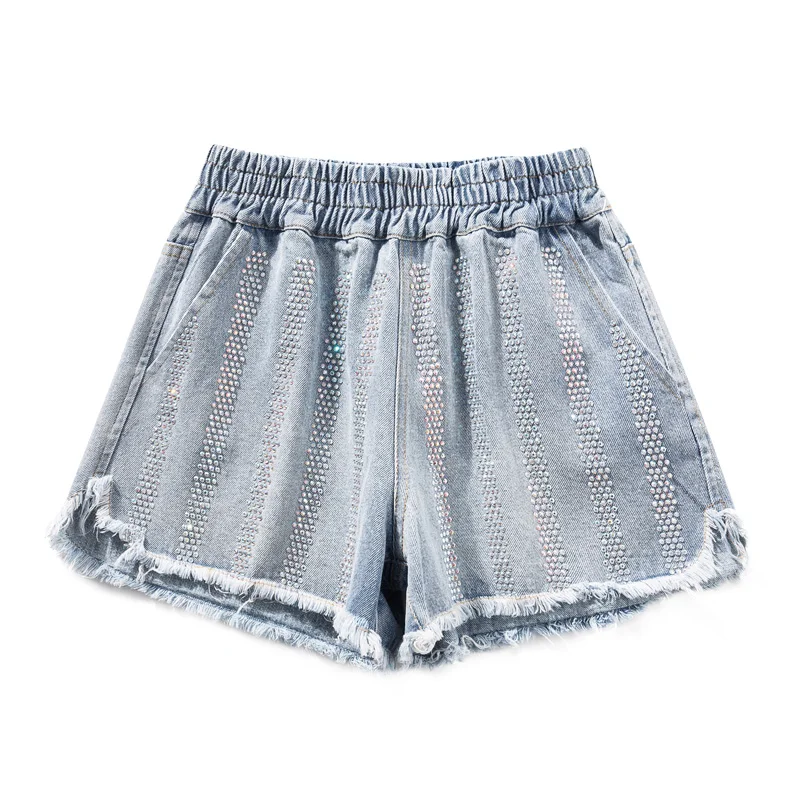 

shorts Women 2021 Summer Girls Glittering Female Shorts High Waist Elastic Waist Harajuku Short Pants Feminino Plus Size Balck