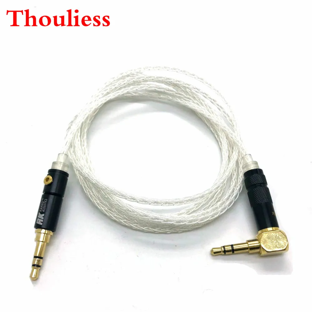 

Thouliess Hi-end 8 Cores Silver Plated 3.5mm to 3.5mm Upgrade Cable for Philips shp9500 Fidelio X2 X1 MDR-1A AH-MM400