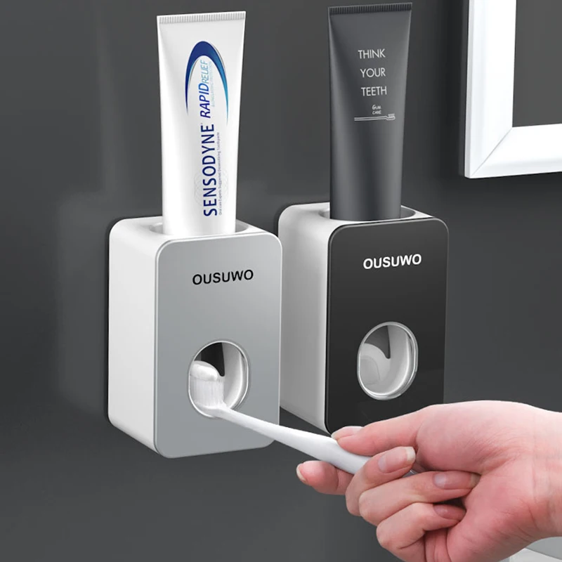 

Автоматический Дозатор зубной пасты, соковыжималка на настенная подставка для зубных щеток дюймов, набор аксессуаров для ванной