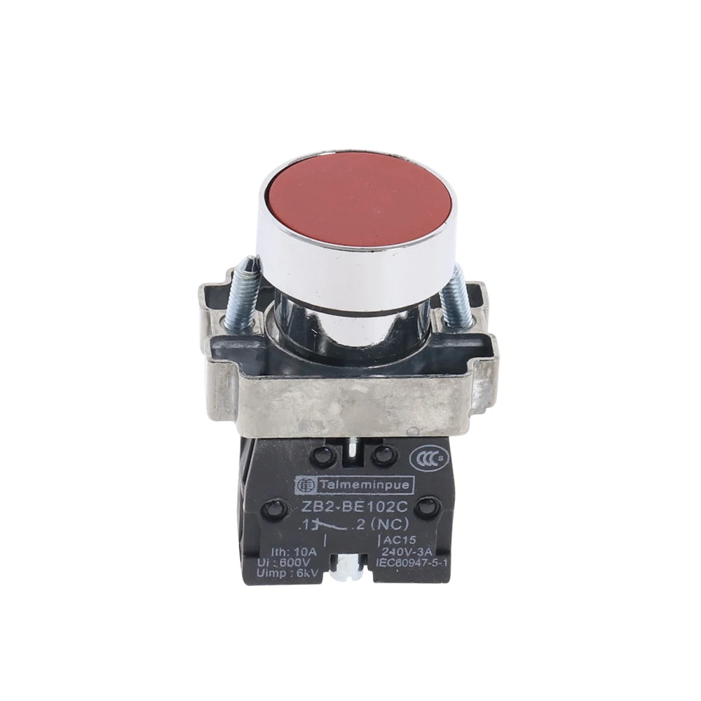 5 шт. 22 мм Красный Мгновенный кнопочный переключатель Φ 1NC|switch switch|switch 22mmswitch 5pcs |