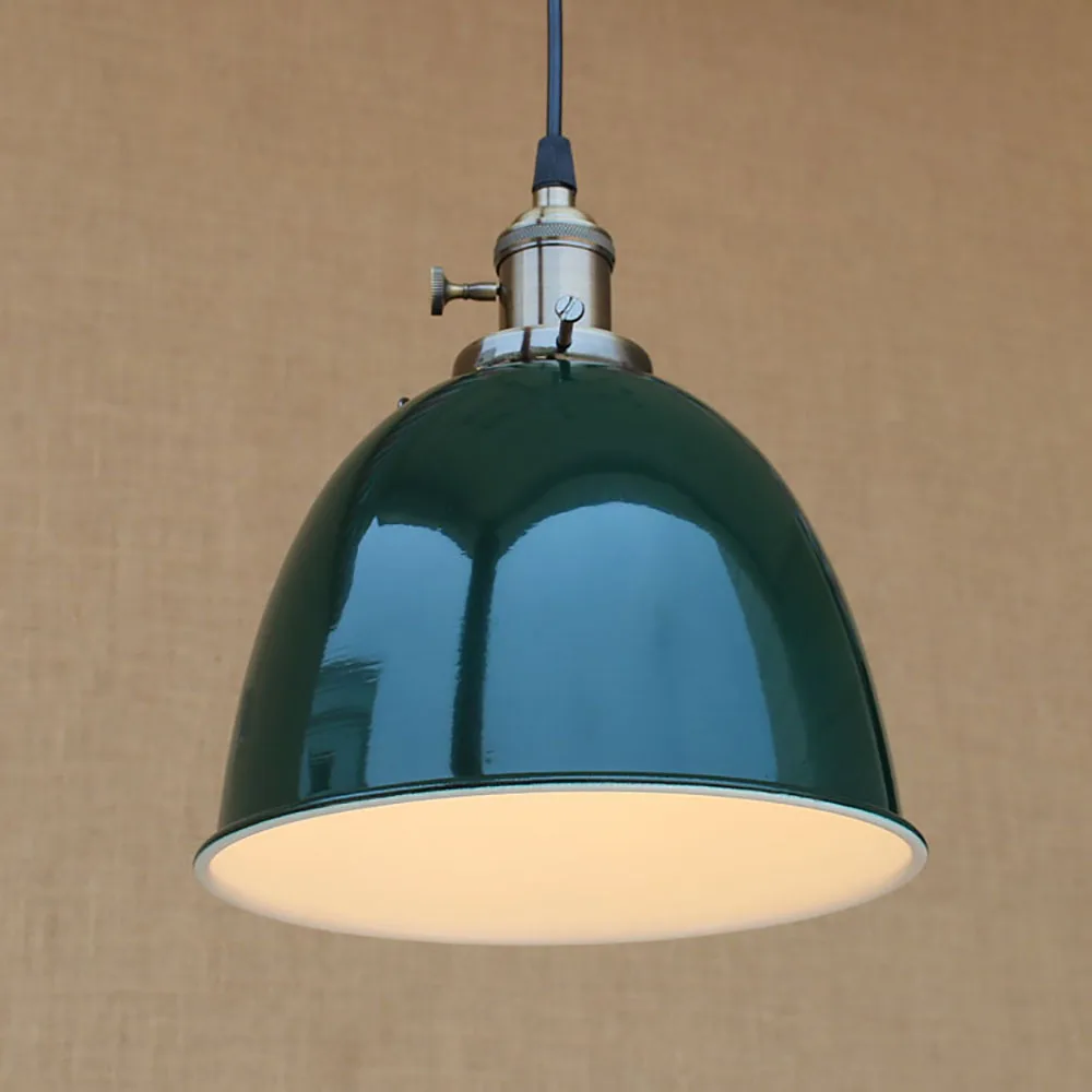 

4 color Loft modern Industrial hanging pendant lamp vintage E27 LED lights with switch For Kitchen bar coffee light fixtures