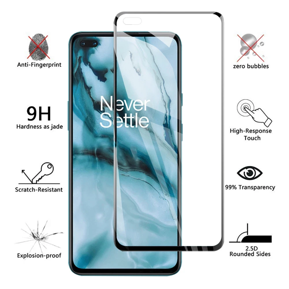 Полное покрытие 9D для oneplus 8T plus Nord N10 N100 8 7 7T pro Clover 6 6T 3/2/1 шт. закаленное стекло