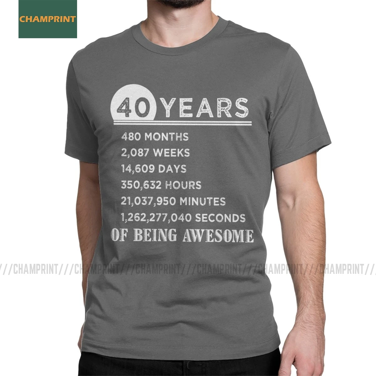40 лет удивительные 1980 футболки для мужчин 100% хлопок крутая футболка с круглым