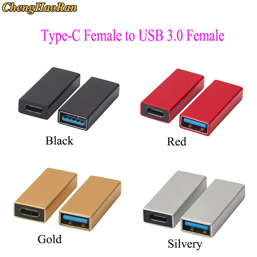 

ChengHaoRan 1pcs USB Type C to USB 3.0 female socket converter USB-C to USB3.0 Connector Data Sync Charging adapter