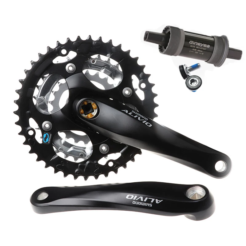 SHIMANO Alivio M410 комплект MTB для велосипеда M412 переключатель кривошипы кассета с цепью